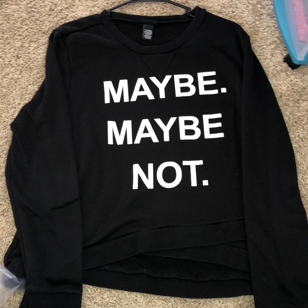 Black graphic sweater